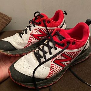 Red/white/black new balance womens turf shoes (will be cleaned before shipping)